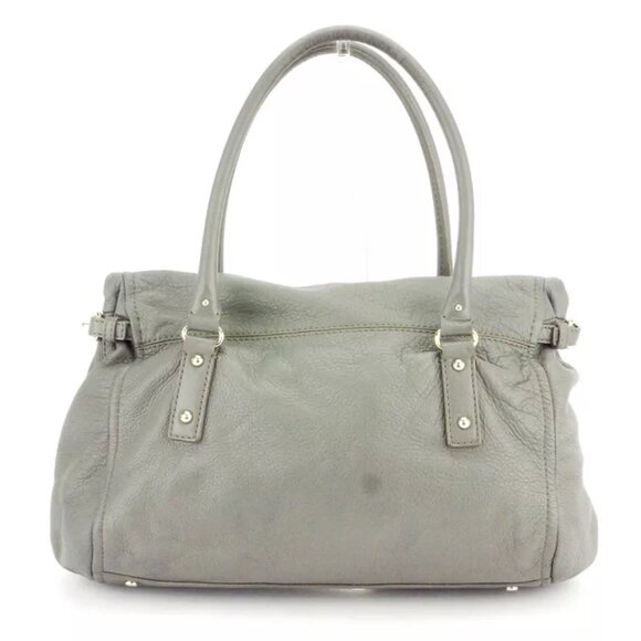 kate spade Tote Bag spade mark gray gray leather Authentic - Picture 2 of 8